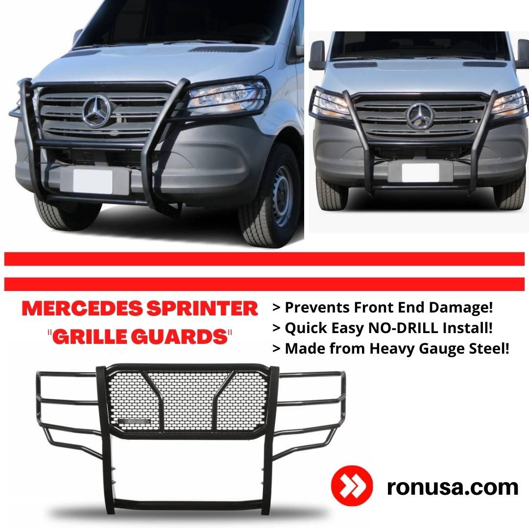 Check out our new line of heavy duty grille brush guards for the Mercedes Sprinter Van. #mercedessprinter #mercedessprintervan #sprintervan #sprintervanlife #sprintercampervans #sprinter4x4