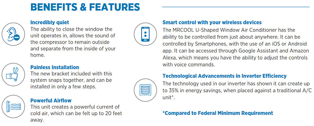 window air conditioner features